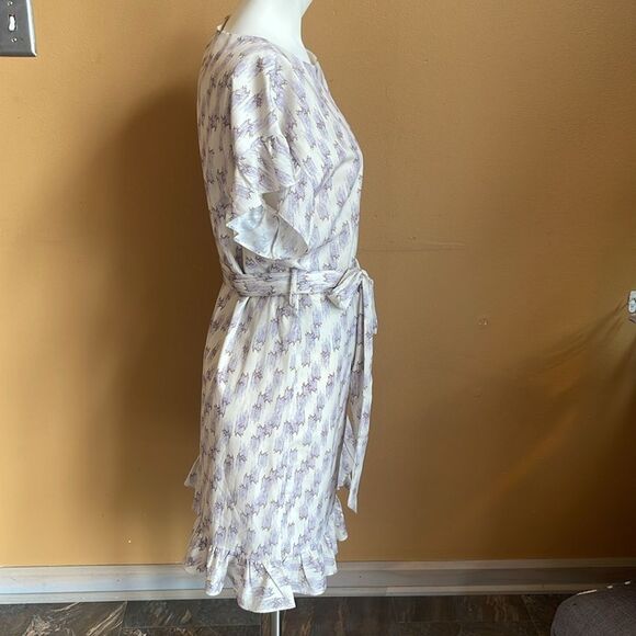 Molly Bracken WRAP MIDI DRESS IN LILAC size missing - Picture 6 of 13